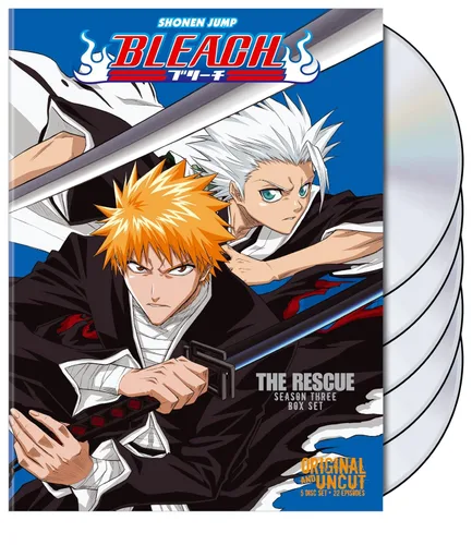 Bleach Uncut Box Set, Vol. 3 The Rescue w Limited Collector's Hollow Mask
