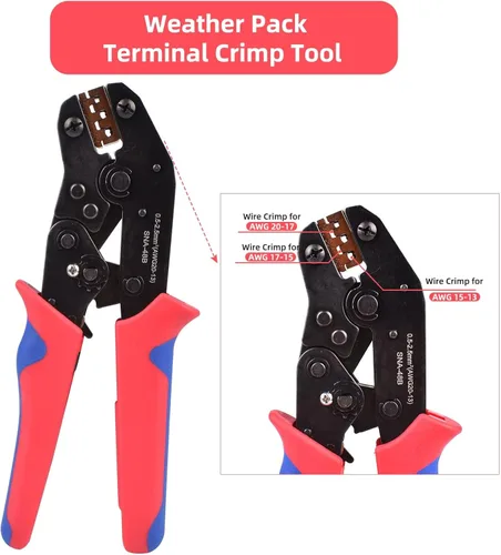 Vista 2 de 174Pcs 12 Kits Kit de Conectores DT Con Alicate de Crimpado para Conectores Deutsch, Conectores de 2 3 4 6 8 12 Pines Conectores Eléctricos