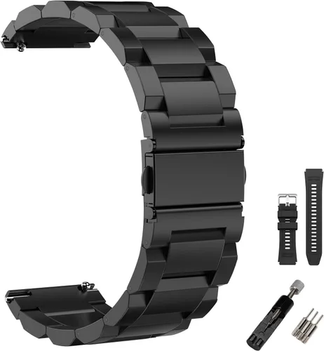 Vista 9 de Correa de reloj inteligente de 0.866 in, paquete de 2 correas de repuesto para reloj inteligente AMAZTIM M2/T2, compatible con SUNKTA K-52, correas