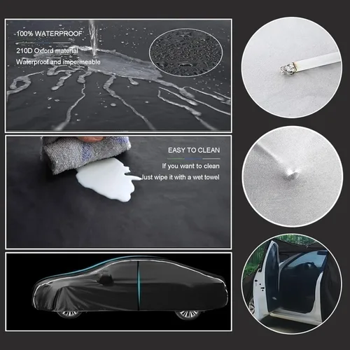 Vista 4 de Funda de coche compatible con DS DS3 DS4 DS5 DS7 protección para todo tipo de clima, impermeable, resistente al viento, a prueba de polvo, antinieve