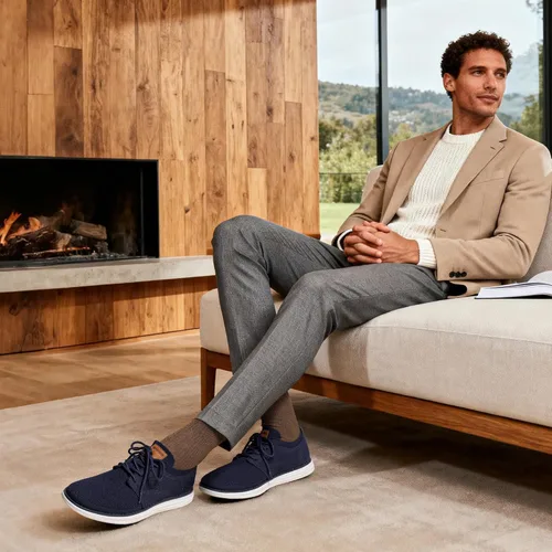 Vista 2 de Bruno Marc Zapatillas de malla para hombre Oxfords ligeras