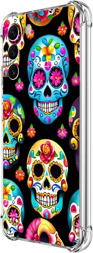 Vista 25 de Funda para Galaxy S24, hermosa protección contra caídas de flores rosas, a prueba de golpes, carcasa protectora de cuerpo completo resistente a