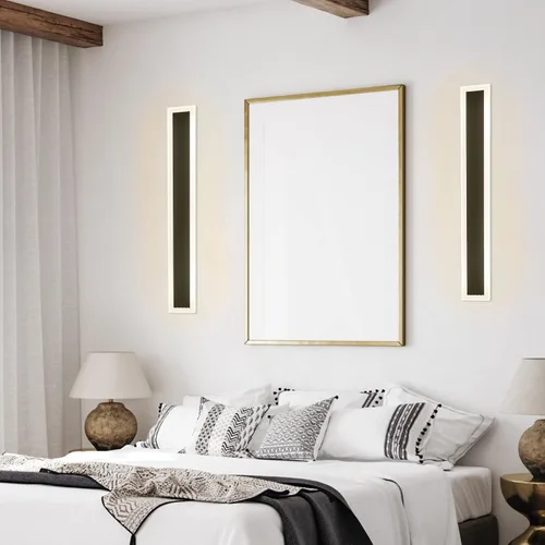 Vista 2 de TFCFL Aplique de pared para exteriores, lámpara de pared LED de 18 W, luz cálida de 3000 K, IP65, impermeable, larga, para pared, pantalla acrílica