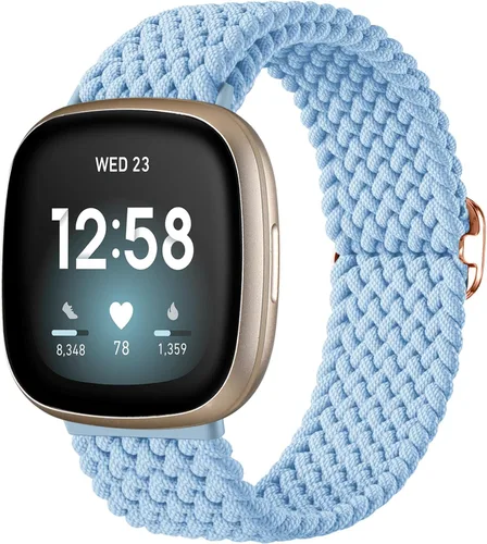 Vista 14 de Maledan Banda elástica trenzada compatible con Fitbit Sense/Versa 3/4 y Sense 2, correa elástica suave para reloj inteligente, accesorio
