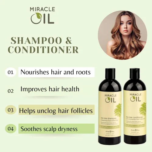 Vista 3 de Earthly Body Miracle Oil Tea Tree Shampoo 16 Fl Oz