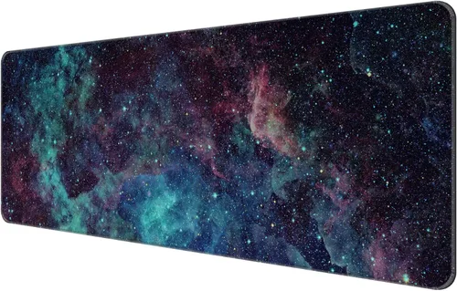 Vista 6 de Dynippy Almohadrilla delgada extendida para mouse de juegos (31.5 * 11.8 * 0.08 pulgadas) con bordes cosidos, gran alfombrilla larga XXL
