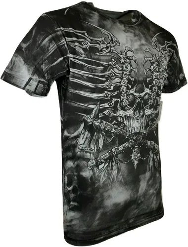 Vista 7 de Xtreme Couture por Affliction Camiseta Hombre Iron Bones Skulls Biker MMA Gym S-4X$40