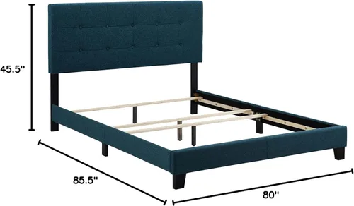 Vista 8 de Modway MOD-6000-WHI Amira - Cama tapizada de tela, color blanco