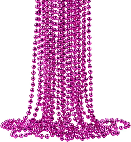 Vista 9 de ZZYFGH Collar de cuentas de Mardi Gras 12 piezas y Mini King Cake Babies 6 piezas Oro Metálico Morado Verde Accesorio de Disfraz para Fiesta