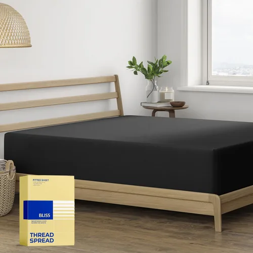 Vista 11 de THREAD SPREAD Paquete de 2 Sábanas Bajeras Twin XL - 100% Algodón Egipcio 600 Hilos Bolsillo Profundo de 16 Pulgadas Sábana Bajera Blanca Twin XL