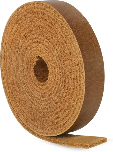 Vista 13 de Ringsun Tiras planas de cuero de 1/4 pulgada de ancho para manualidades, correas de cuero de grano completo para cordón de artesanías, estampado
