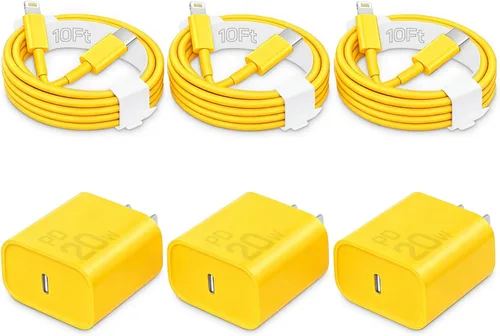 Vista 12 de CXX 20W Fast Charger for iPhone 14/13/12 [3-Pack, MFi Certified] Black