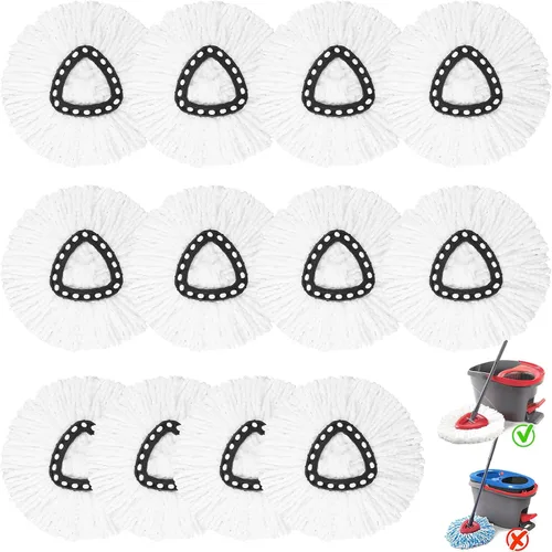 Vista 12 de 4 piezas de repuesto de cabezal de trapeador, cabezal de repuesto de trapeador giratorio compatible con el sistema Cedar Easywring de 1 tanque, que