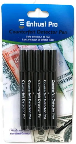 Vista 7 de Bolígrafos detectores de falsificaciones (paquete de 12 puntas de cincel)