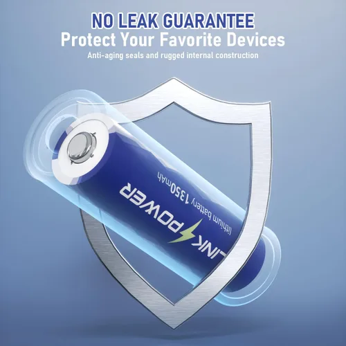 Vista 3 de Blinkspower Paquete de 4 baterías de litio AAA, batería de litio triple A de 1350 mAh 1.5 V, larga duración y a prueba de fugas, vida útil de 20