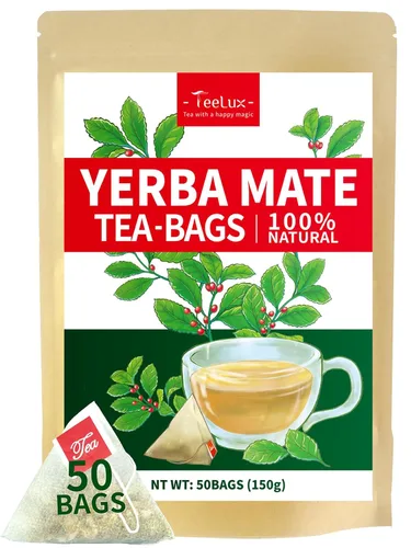 Vista 12 de TeeLux Bolsas de té de cebada, té de cebada tostada pura, sin cafeína, sin azúcar, sabor a nuez, 0.07 oz x 50 bolsas