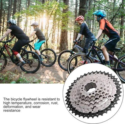 Vista 4 de SUNGOOYUE VGEBY Rueda libre de 8 velocidades, piñón de bicicleta 1140T Plata Negro