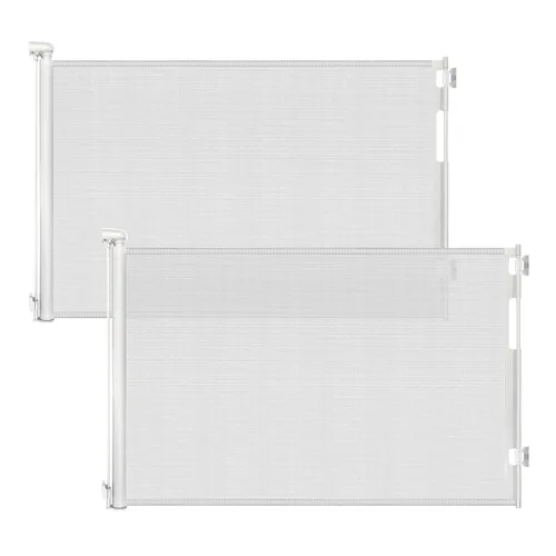 Vista 11 de Puertas retráctiles para bebés para puertas, puerta de malla para perros para escaleras, puerta para mascotas interior, se extiende a 55" de ancho
