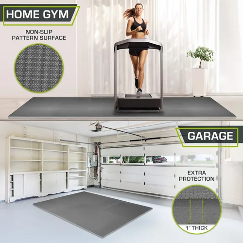 Vista 3 de ProsourceFit Tapete de Ejercicio Extra Grueso Tipo Rompecabezas de 1", Baldosas de Espuma EVA Entrelazadas para Protección, Suelo de Entrenamiento