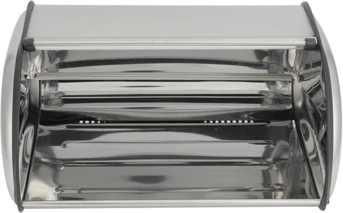 Vista 9 de Panera para encimera de cocina, soporte para pan de acero inoxidable, contenedor de almacenamiento de pan de gran capacidad, panera de metal, caja