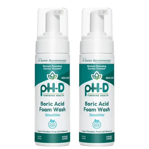 Vista 7 de pH-D Feminine Health - Jabón Espuma de Ácido Bórico - pH Equilibrado, Libre de Parabenos y a Base de Plantas (Sensible, 6 Onzas Líquidas