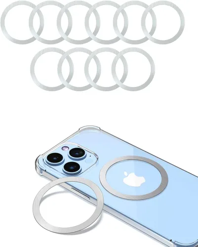 Vista 12 de Anillos adaptadores magnéticos 2 piezas compatibles con MagSafe, para Kindle Pop Socket Magnetic, para accesorios Magsafe y carga inalámbrica