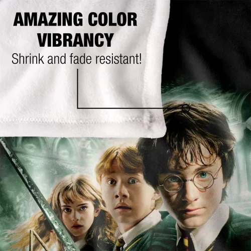 Vista 4 de Harry Potter - Póster de la Cámara Secretos de tacto sedoso, manta súper suave, 36 x 58 pulgadas