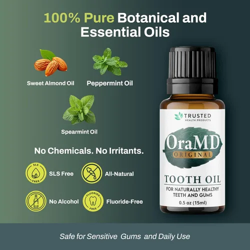 Vista 7 de OraMD Aceite dental original (1) - Alternativa natural para pasta de dientes y enjuague bucal