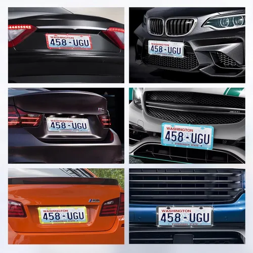 Vista 5 de QiqaMole Paquete de 2 Marcos de Matrícula Incluye 1 Marco de Matrícula de Silicona y 1 Cubierta de Matrícula de Cristal con Juego de Tornillos