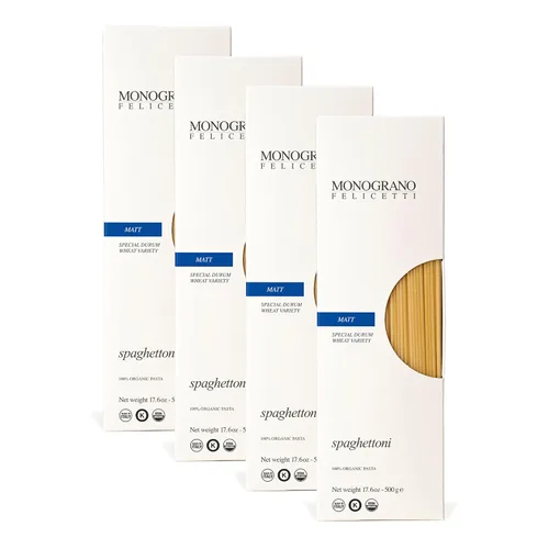 Vista 5 de Monograno Felicetti Matt Spaghettoni Pasta italiana orgánica sin OMG, 17.6 oz (500 g)