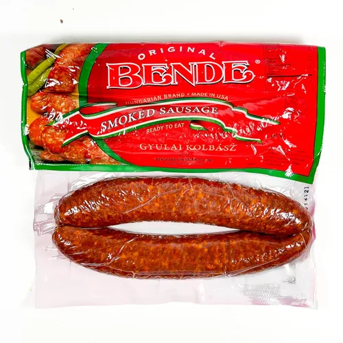Bende Gyulai Kolbász Salchicha Ahumada Original Marca Húngara Paquete de 5