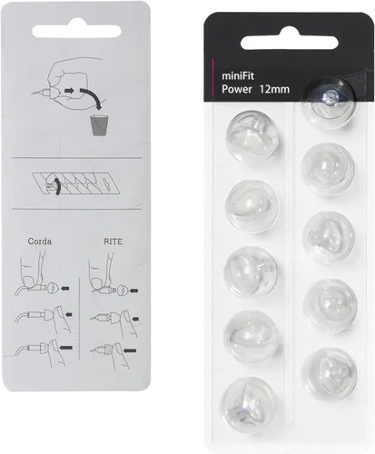 Vista 2 de Cúpulas para audífonos Oticon de repuesto, cúpulas Oticon Minifit Power (6 mm/2 paquetes), cúpulas universales para suministros de audífonos Oticon.