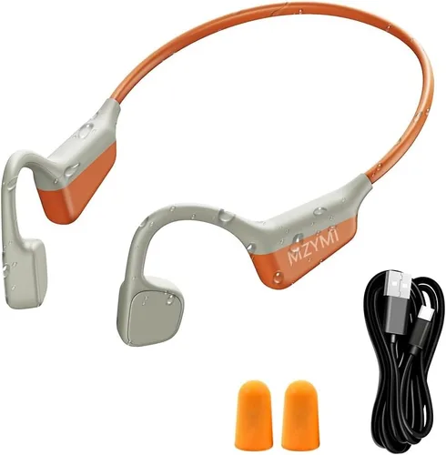 Vista 8 de Auriculares de conducción ósea, auriculares inalámbricos Bluetooth 5.4 de oreja abierta, con micrófono, tiempo de reproducción de 15 horas, Negro