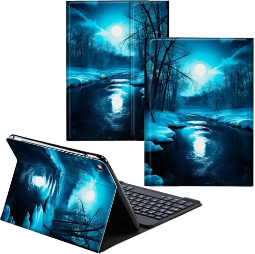Vista 101 de Para Samsung Galaxy Tab S6 Lite Funda 2022/2020 Teclado Inalámbrico Desmontable Y Cubierta De Soporte De Cuero PU Funda Protectora Para Samsung