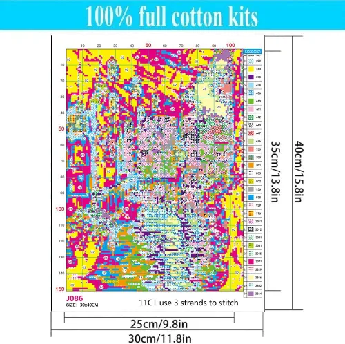 Vista 6 de Kits de Punto de Cruz Estampado de Gnomo - Suculentas Kits de Punto de Cruz Contado Needlepoint para Principiantes Adultos Patrones