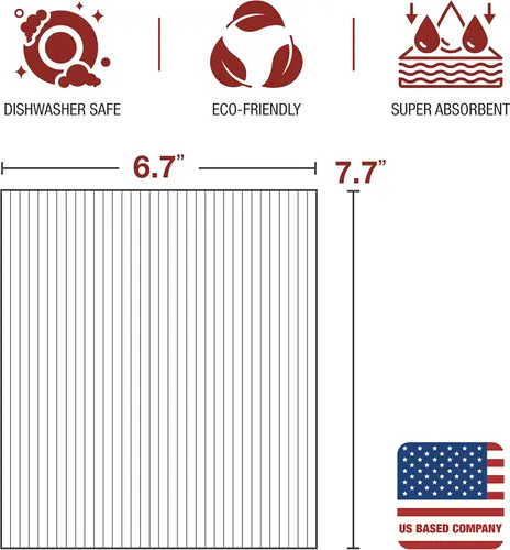 Vista 6 de Eparé Paños suecos para cocina – Paquete de 8 paños suecos absorbentes – Paños desechables para lavar platos – Paños de cocina lavables – Paños