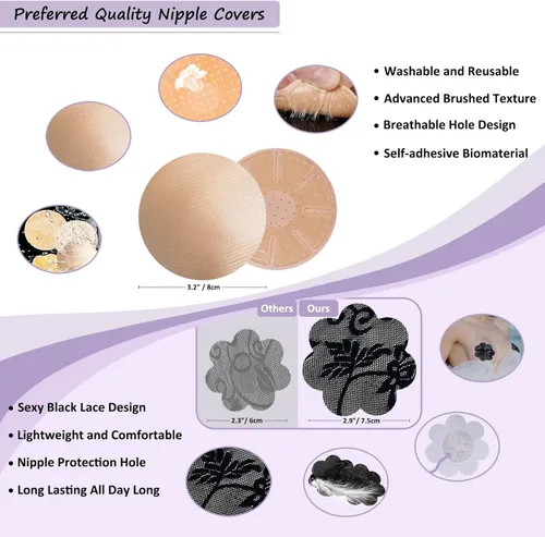 Vista 5 de UbodyOasis Juego de cinta de pecho Cinta de levantamiento instantáneo para levantamiento de senos de tamaño grande y buenas líneas