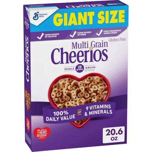 Vista 13 de Cheerios multigrano, cereales para el desayuno saludables para el corazón, sin gluten, 9 onzas