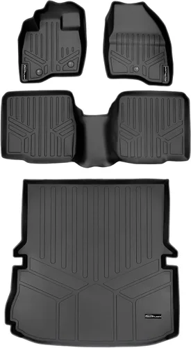 Vista 52 de SMARTLINER Juego de alfombrillas de piso de ajuste personalizado de 3 filas para Ford Explorer 2011-2014