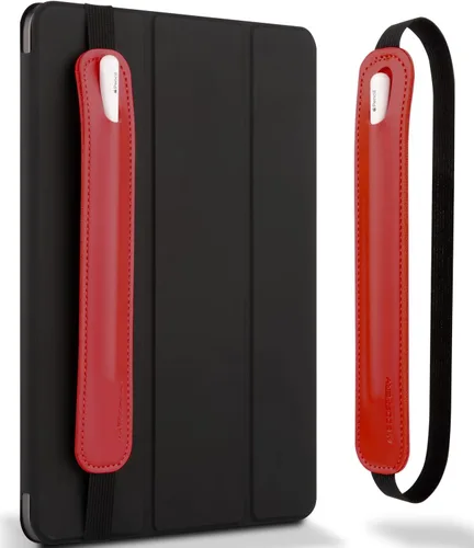 Vista 9 de Goospery Soporte para lápices compatible con Apple Pencil (1ª y 2ª generación) Funda de piel sintética, accesorios de bolsillo, banda elástica, Negro