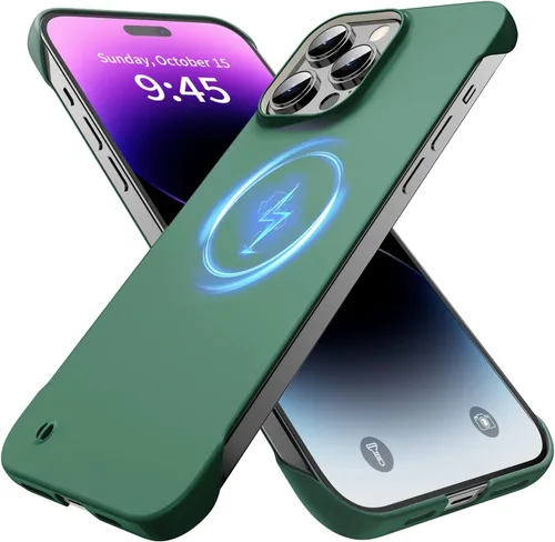 Vista 39 de GRECAZO - Funda magnética delgada sin marco para iPhone 17 Pro Max, color azul
