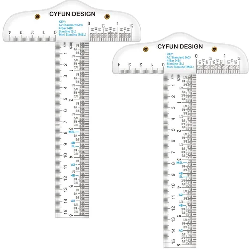 Vista 9 de Regla cuadrada en T de acrílico transparente de 12 pulgadas para una fácil referencia mientras se elabora, herramienta de mano con regla cuadrada