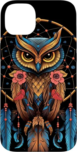 Vista 15 de Funda para iPhone 16 Owl Dreamcatcher Indio Nativo Americano Plumas Tribal Arts