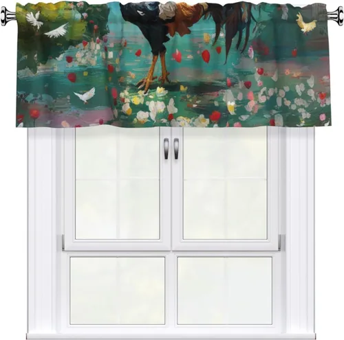 Vista 8 de SWEET TANG Kitchen Curtains for Window with Rod Pocket 18 x 54 Inches Compatible with Funny Cute Yorkies