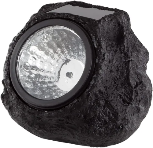 Vista 6 de Pure Garden Luces solares de roca para exteriores, paquete de 4 luces LED superbrillantes resistentes a la intemperie, luces solares