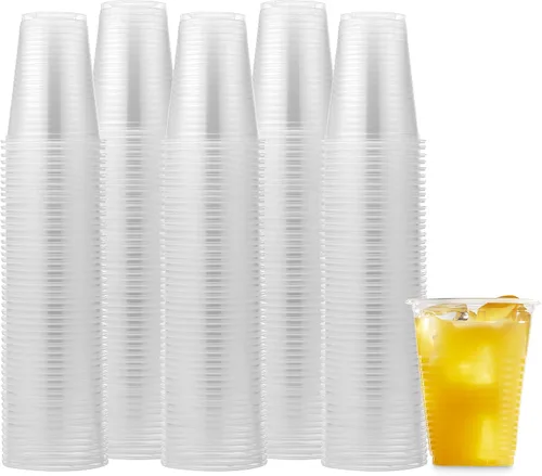 Vista 6 de Munfix Paquete de 500 vasos de plástico transparente de 7 onzas, vasos desechables para fiestas, vasos de plástico transparente a granel