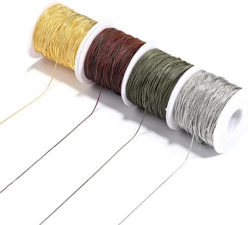 Vista 4 de AGCFABS 16.4 ft/Pack Cadena de Serpiente Collar de Enlace a Granel para Collar DIY Joyería Fabricación Hecho a Mano Encontrar Accesorios (Bronce)