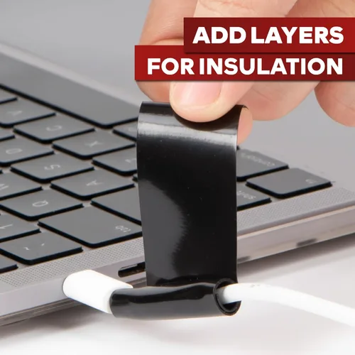 Vista 8 de XFasten Cinta autoadhesiva de silicona Pro, negra, 1.5 pulgadas x 15 pies, 30 milímetros de cinta de goma de silicona resistente a la intemperie