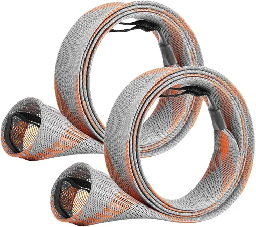 Vista 15 de SF Funda para caña de pescar, funda de caña de pescar, cubierta de caña de pescar, protector de caña de malla trenzada, guantes de caña de pescar