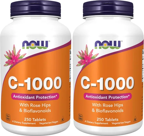 Vista 10 de NOW Suplementos, vitamina C-1,000 con escaramujos y bioflavonoides, protección antioxidante*, 100 tabletas